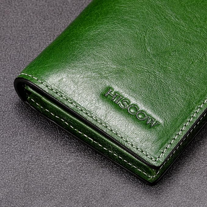 Leather Business Card Case Holder for Men & Women, Italian Calfskin