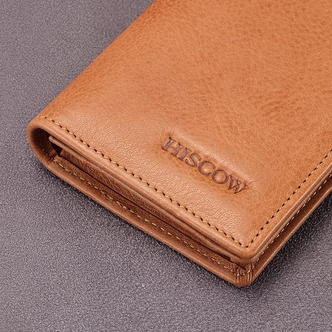 Leather Business Card Case Holder for Men & Women, Italian Calfskin
