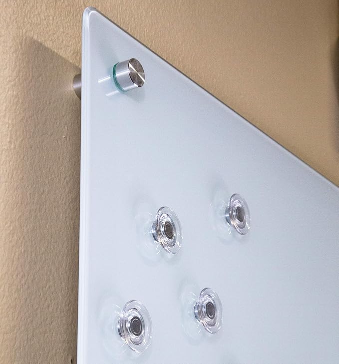 Clear Button Magnets for Glass Boards and Magnetic Whiteboards, Refrigerators, Cabinets - 6 Pack