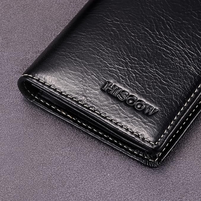 Leather Business Card Case Holder for Men & Women, Italian Calfskin