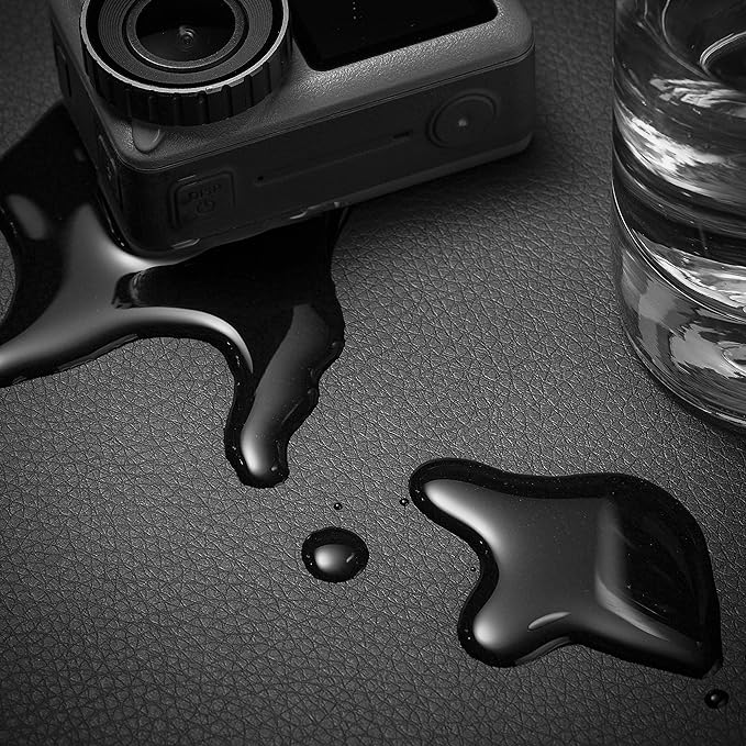 Nekmit Leather Desk Blotter Pad 24 x 14 Inches, Flat, Non-Slip, Waterproof, Black