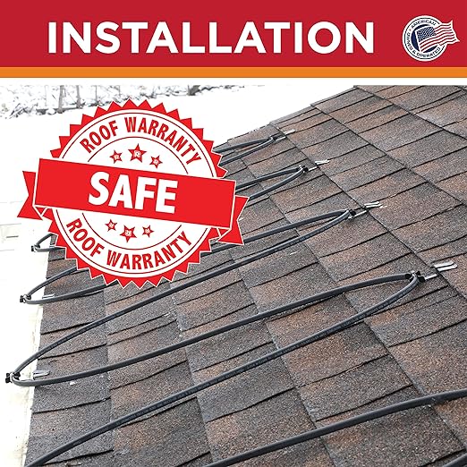 Grip Clip Roof Clips, Safe for Heat Tape, Electric Cable & Roof Heat Cable Installation, Prevents Roof Damage, Easy Nail-Free Outdoor Cable Clips, Your Ultimate Cable Clip (.325-25 Pack)