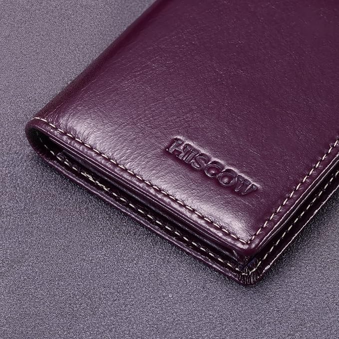 Leather Business Card Case Holder for Men & Women, Italian Calfskin