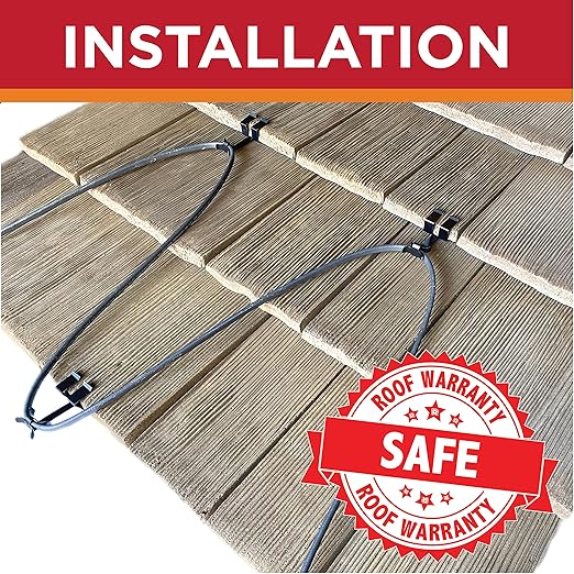 Grip Clip Roof Clips, Safe for Heat Tape, Electric Cable & Roof Heat Cable Installation, Prevents Roof Damage, Easy Nail-Free Outdoor Cable Clips, Your Ultimate Cable Clip (.825-25 Pack)