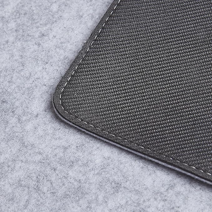 Wolvende Premium Felt Desk Mat | Small 12" x 27.5" | Multifunctional Desk Pad for Home Office | Light Gray